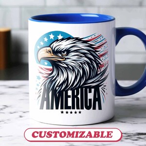Personalized Bald Eagle Mug: Patriotic American Gift