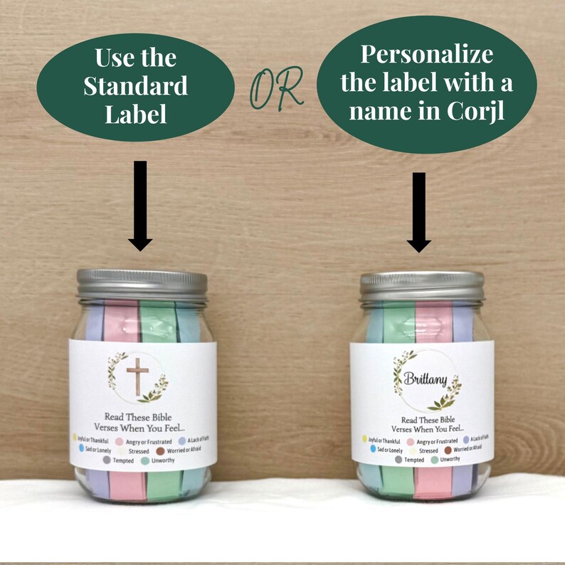 DIY Bible Verse Jar, Scripture Jar Kit, Editable Printable, Christian ...