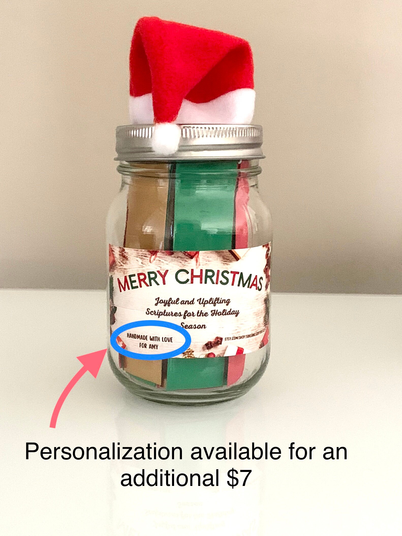 Scripture Jar, Bible Verse Jar, God's Encouragement, Christmas