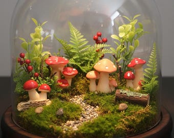 Miniature Tiny Mushroom Figurines Fairy Garden Supplies Terrarium Accessories Decoration Mini Ornament Fungus Decor