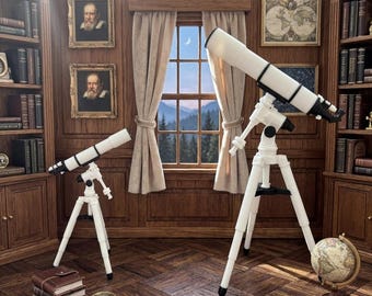 Miniature Telescope for Dollhouse, Tiny Telescopes Observatory Decor, Mini Astronomy Accessory Science Room Furniture
