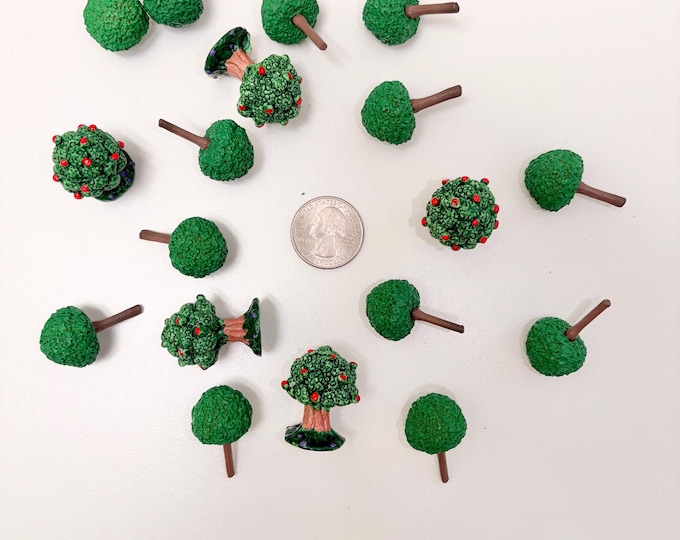 Miniature Apple Tree for Fairy Garden Moss Terrarium Accessories Dollhouse Plants Micro-Landscape Craft Supplies