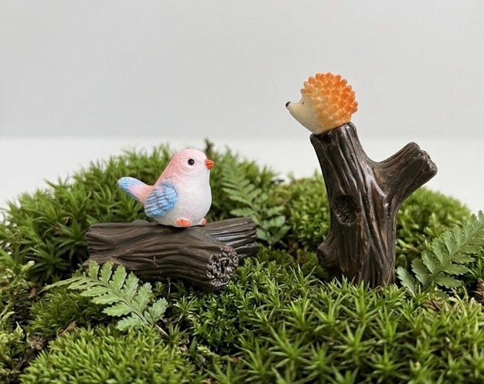 Miniature Tree Stump Wood Log Props Tree Branch Trunk Fairy Moss Garden Terrarium Accessories