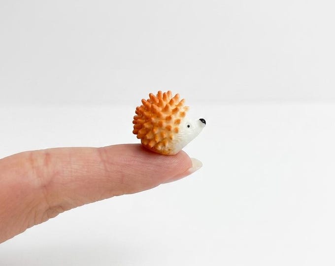 Tiny Hedgehog Miniature Micro Fairy Garden Mini Animal Figurine Terrariums Dollhouses Decor Desk Pet