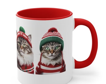 Funny American Bobtail Cat Holiday Mug, 11oz Ceramic Mug, Cat Lovers, Perfect Gift, Christmas Gift, Funny Gift,Holiday Gift,Unique Gift