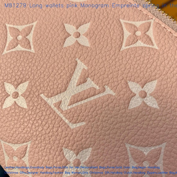 Pink Monogram Empreinte Long Wallet Perfect Gift for Spring in 