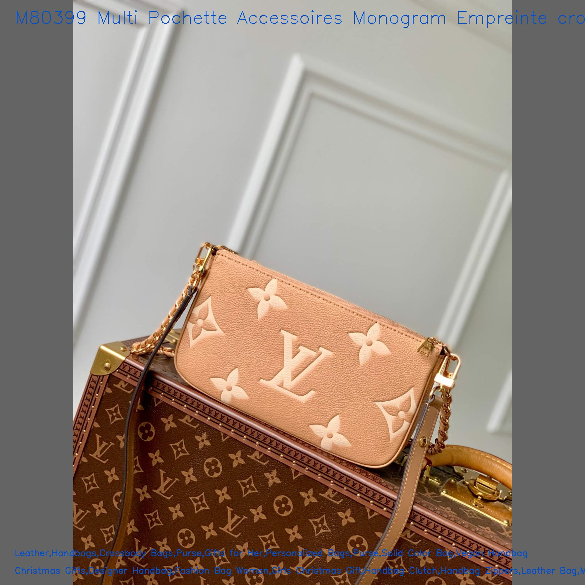 Louis Vuitton Monogram Empreinte Leather Multi Pochette Accessoire M80399  Noir