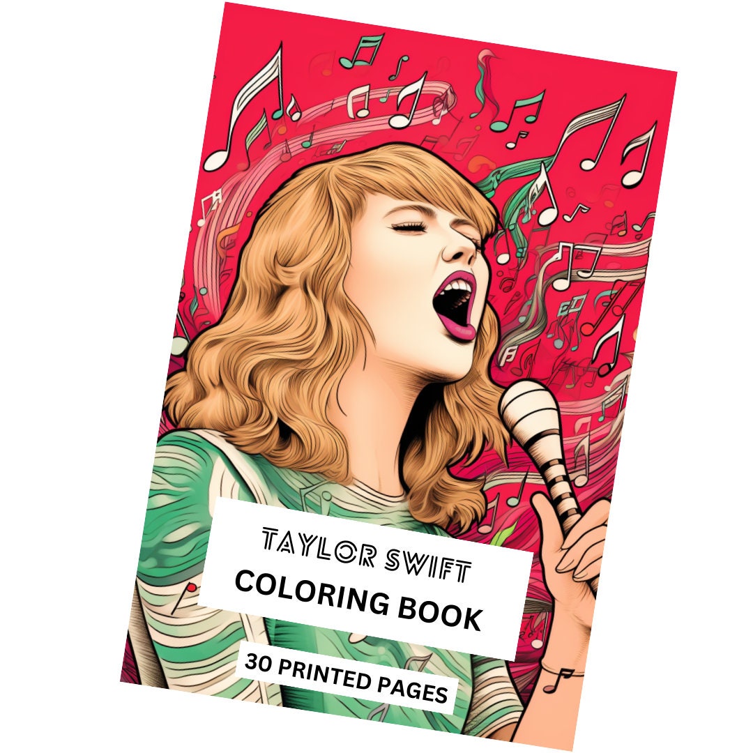 Taylor Swift Coloring Book / Taylor Swift Eras Tour Coloring - Etsy