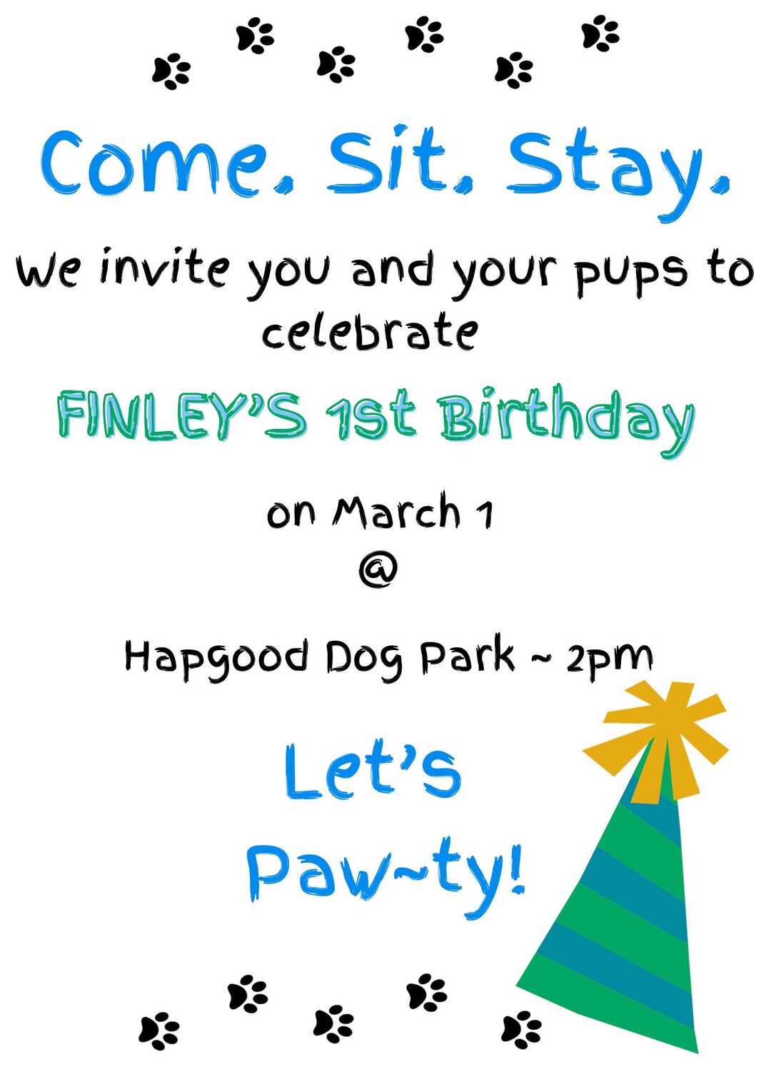 dog-themed-birthday-party-invitations-and-fun-food-place-cards-etsy