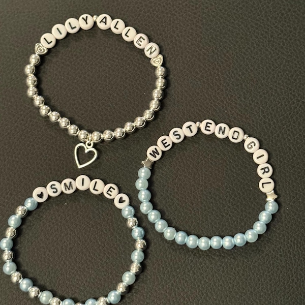 Lily Allen inspired Friendship Bracelets, set of 3