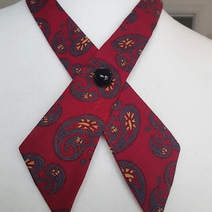 Crossover Krawatte, Audrey Hepburn Krawatte, Upcycling 70er Jahre Accessoires, Weihnachten Geburtstagsgeschenk, originelles Geschenk
