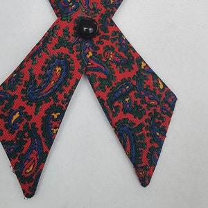 Handmade continental tie, upcycled 70s, quirky gift, one of a kind unique accessories, Christmas birthday present, Audrey  Hepburn tie
