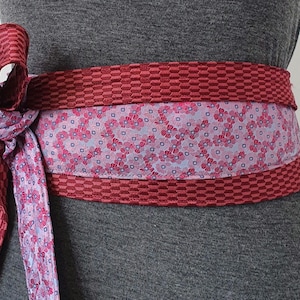 Obi belt, japanese kimomo  upcycled, quirky gift, statement belt, unique accessories, unique gift, one of a kind gift, wrap around, one size
