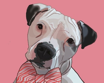 Custom Digital Pet Portrait- Made to order- Dogs, cats, reptiles, birds, and small animals welcome- Digital art, handmade-Unique pet drawing