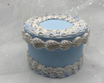 Handmade faux cake gift boxes for birthdays, proposals, small gifts and keepsakes.