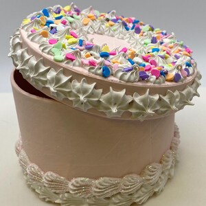 Fake Cake Containers Handmade & Hand Decorated Fake Cake Box. Perfect Gift Box for Birthdays ...