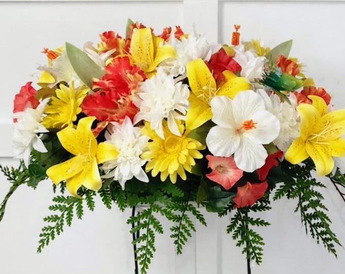 Floral Spring Memorial Saddle - Spring Touch - Made In Canada