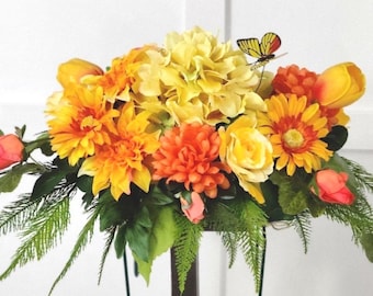 Floral Summer Memorial Saddle - Sunshine Marmalade