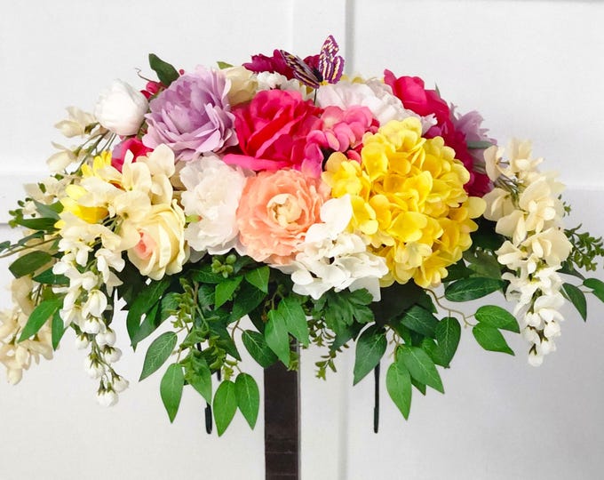 Floral Summer Memorial Saddle - Summer Explosion