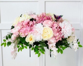 Floral Spring Memorial Saddle - Summer Pretty in Pink - Made In Canada