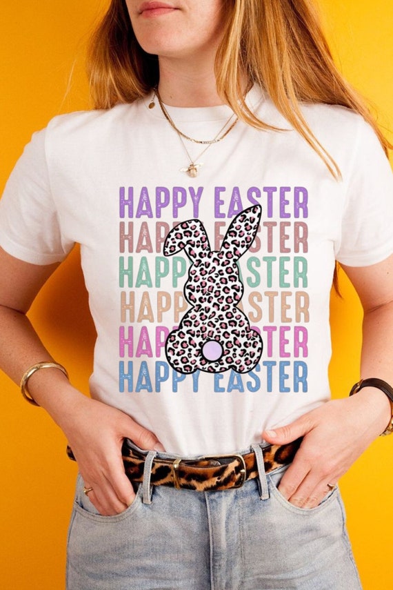 Happy Easter Svg, Easter Bunny Svg, Leopard Bunny… - image 1