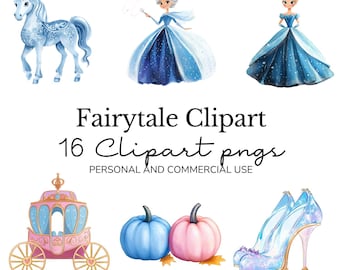 Princesa Clipart, Cinderela Conto de Fadas Uso Comercial PNG, Princesa Aniversário Clip Art, Fundo Transparente