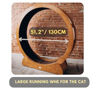 Large Cat Running Wheel (51.2&quot;/130cm) - Treadmill Toy for Large Breeds
