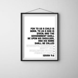 Isaiah 9:6 printable verse