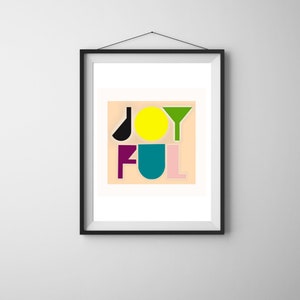 Joyful Print, art print, art deco