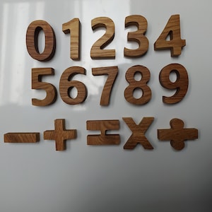Drewniany zestaw liczb magnetycznych - Montessori Ruchome liczby i zabawki drewniane do nauki matematyki w domu
