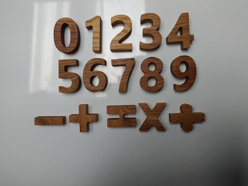 Wooden Number Set Magnetic - Montessori Movable Numbers and Homeschool ...