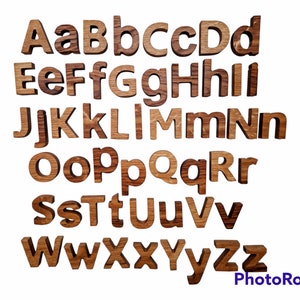Letras de madera Imanes Montessori 52 piezas letras de madera en roble