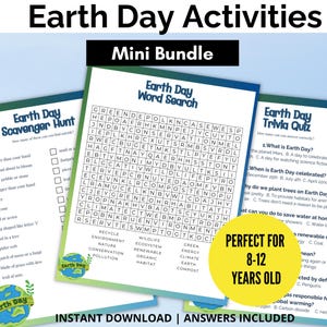 Earth Day activities for kids, Kids Earth Day Activities, Earth Day Printables for Kids, Earth Day trivia for kids