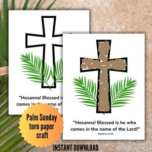 Palm Sunday craft, Palm Sunday Activity, Sunday School craft, Easy easter crafts, Hosanna craft, Holy Week for kids