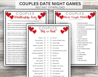 Jeux de couple à imprimer pour adultes, jeux de couple propres, lot de jeux de couple, jeu de compatibilité, rendez-vous en amoureux