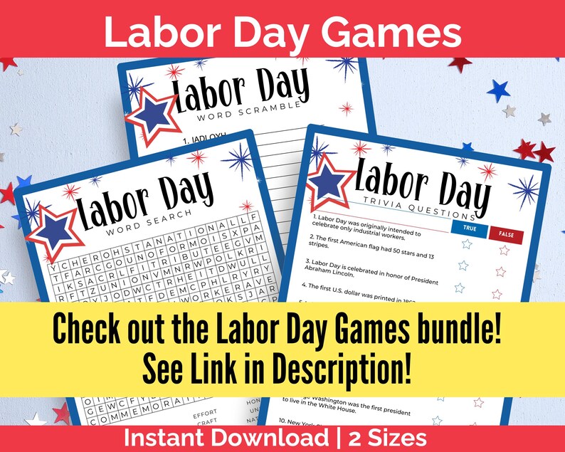 Printable Labor Day Quiz Labor Day Trivia Labor Day Printable Printable Labor Day Quiz Labor Day Trivia Labor Day Printable