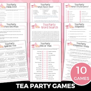 Ladies Tea Party Games, Tea Party Games for Teens, Etiquette Game, Church tea party, Afternoon Tea party bundle, Tea party activities