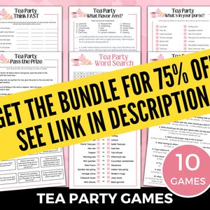 Spill the Tea Game, Ladies Tea Party Games, Tea Party Activities ...