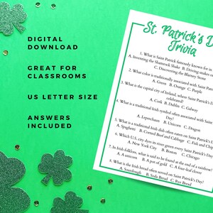 St. Patrick's Day Trivia for Kids Kids St. Patricks Day Printable ...