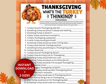 Funny Thanksgiving Games Whats the Turkey Thinking Friendsgiving Party Activities for Seniors Fall Group Thanksgiving Trivia Family Dinner