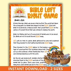 Left and Right Bible Game, Bible left right game, Church Left Right Game, Youth Bible Games, Church Gift Exchange Game, Bible Study game