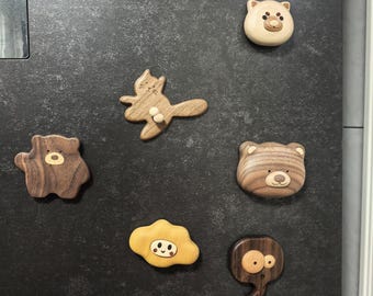 Houten koelkastmagneet / decoratieve keukenmagneet / houten koelkastmagneet / whiteboardmagneet voor kantoor