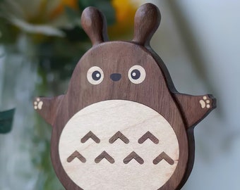 Wooden Totoro Refrigerator Magnet/ Wooden Coaster/ Totoro Cup Mat/ Decorative Magnet/ Fridge Magnetic/ Office Whiteboard Magnet