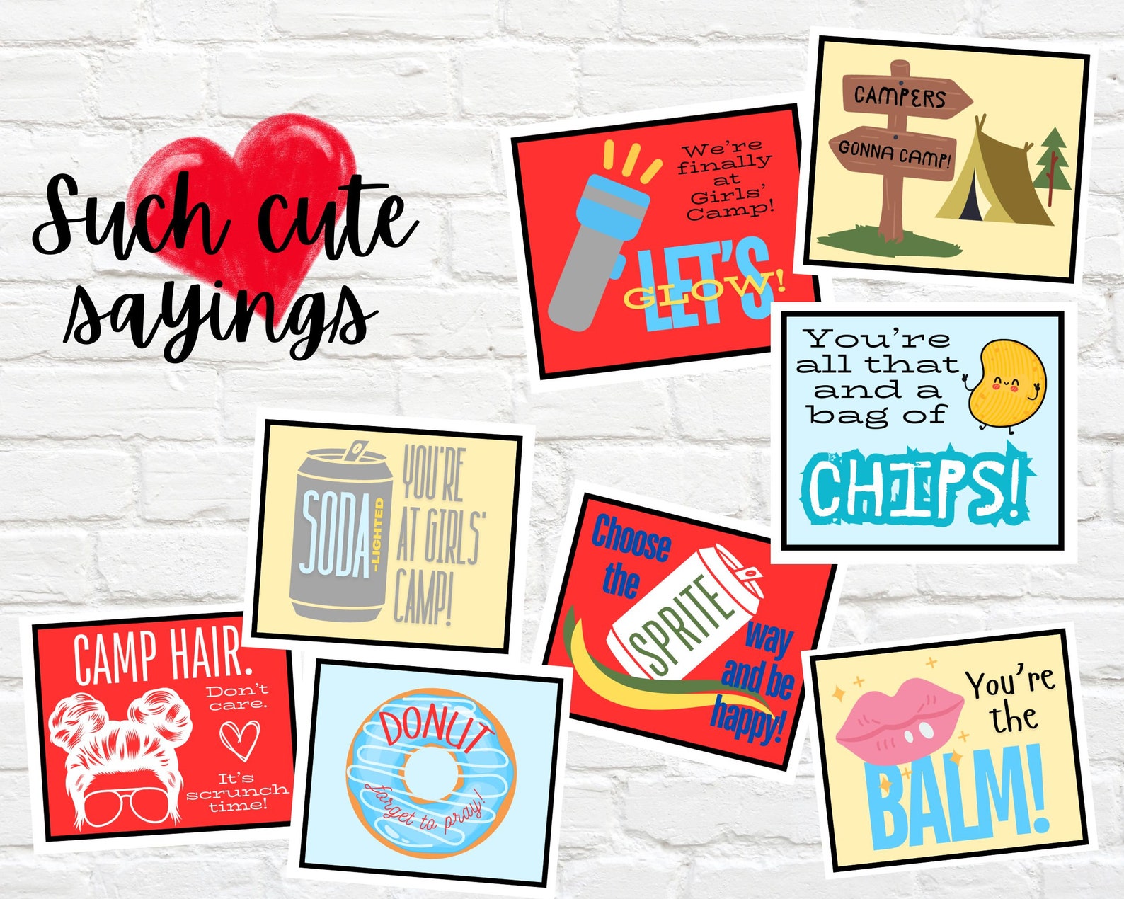 LDS Young Women, Girls Camp Handout, Pillow Treat Tags, Tuck in Treat ...