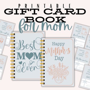 Geschenkkarte Buch für Mama druckbar, Download Geschenk für Mama von Kindern, nachdenklicher Muttertag druckbar, personalisiertes Geschenk für Mama,