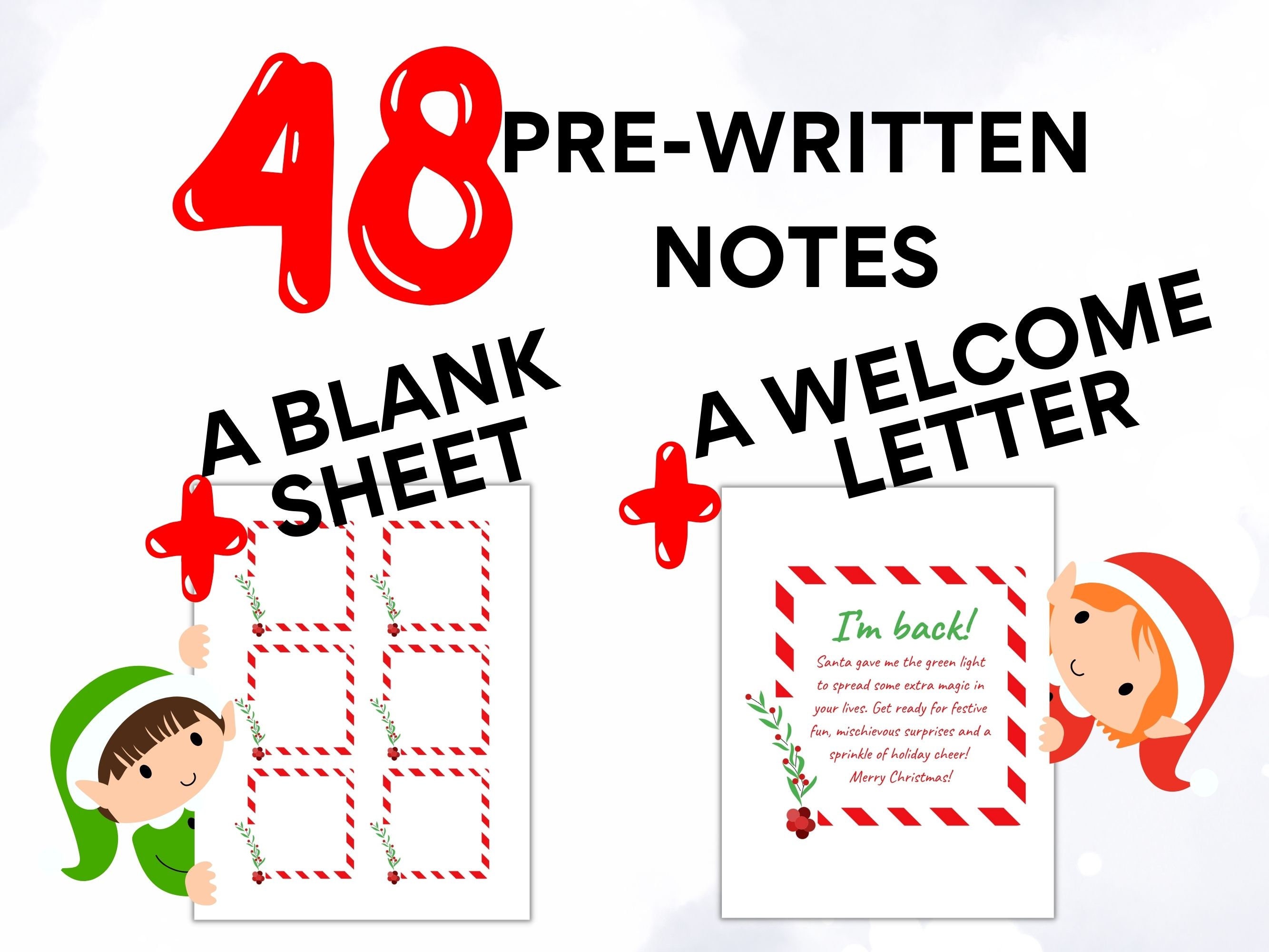 First Day Elf Note Elf on the Shelf Printable, Elf Letter, Elf Welcome Letter, Elf Notes ...