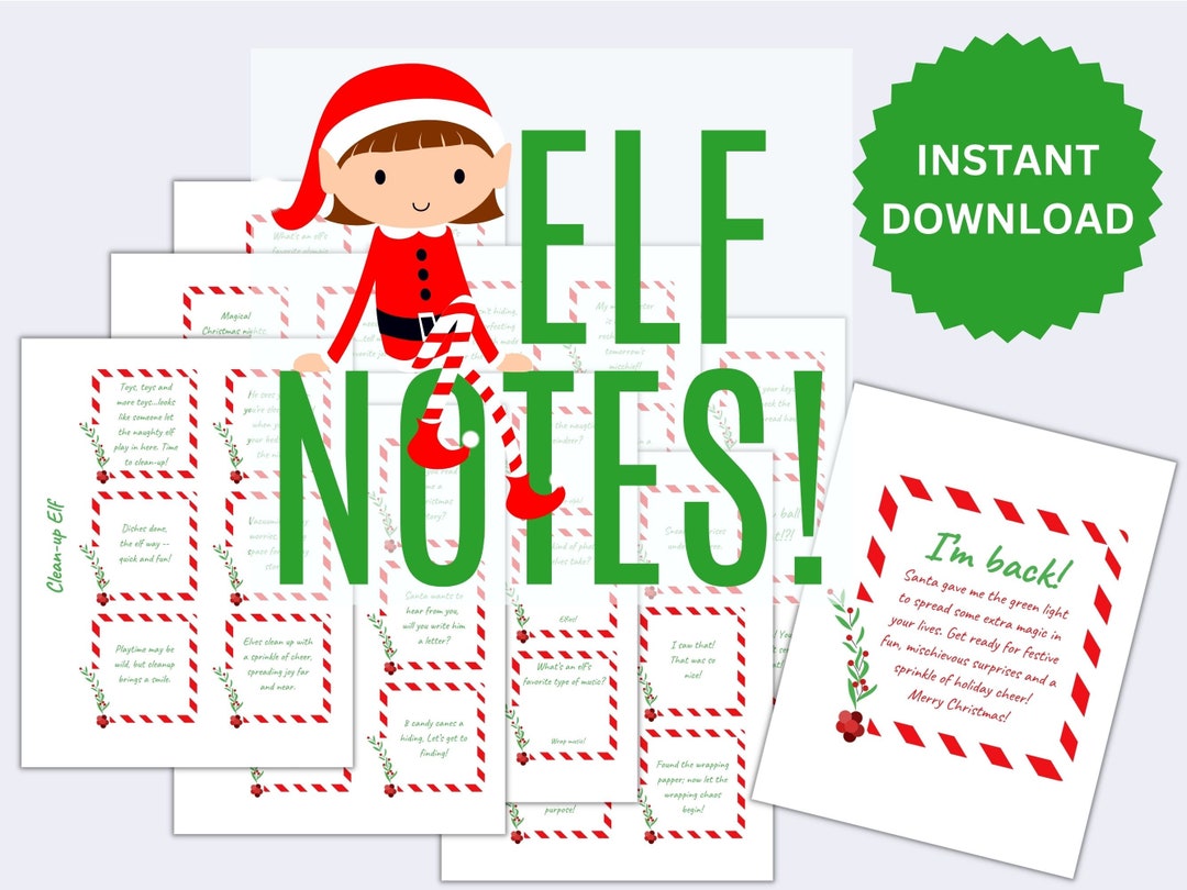 Elf on the Shelf Printable, Elf Letter, Elf Welcome Letter, Elf Notes ...