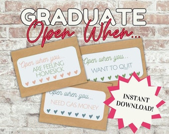Open When Letters: College Student Care Package (PDF Download)