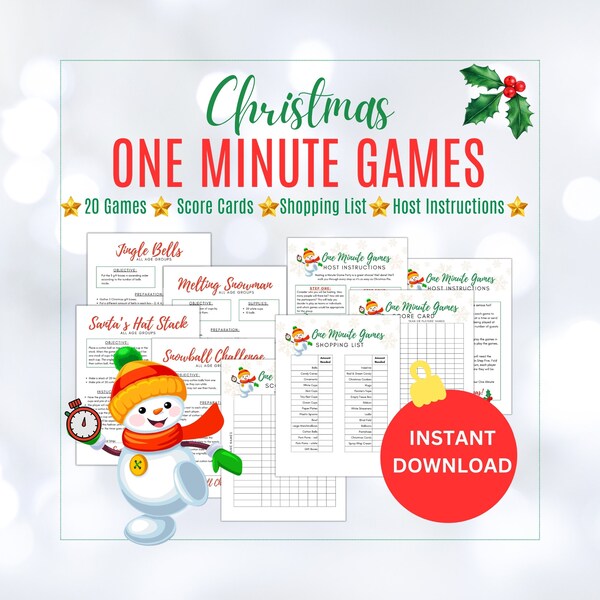 Christmas Minute to Win It Games - Etsy