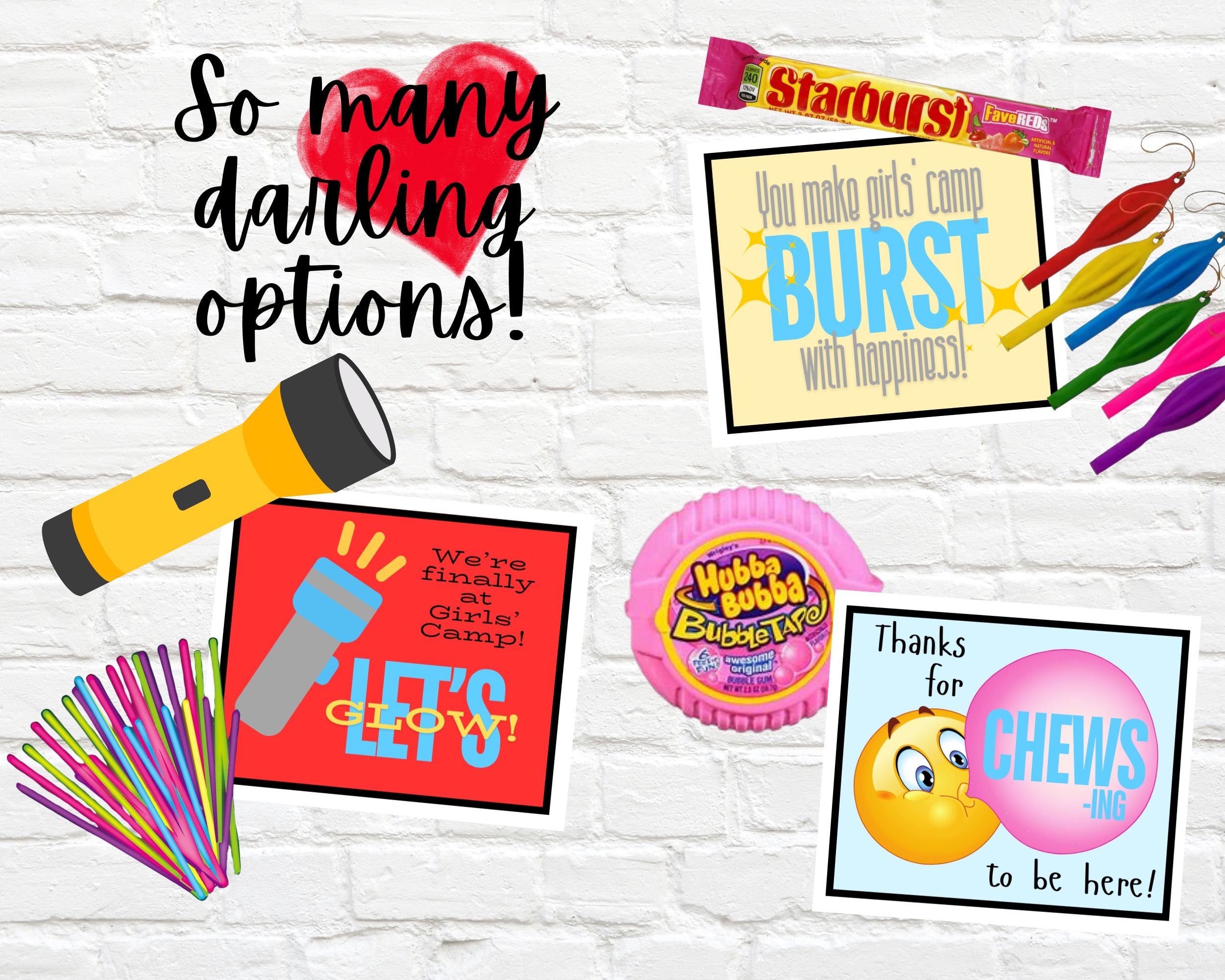 LDS Young Women, Girls Camp Handout, Pillow Treat Tags, Tuck in Treat ...